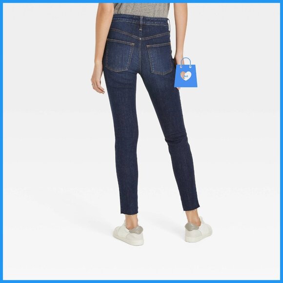 Size 10 - Womens High-Rise Skinny Jeans - Universal Thread - Dark Wash - Picture 9 of 11